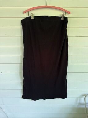 Maternity Black Ribbed Tube Skirt